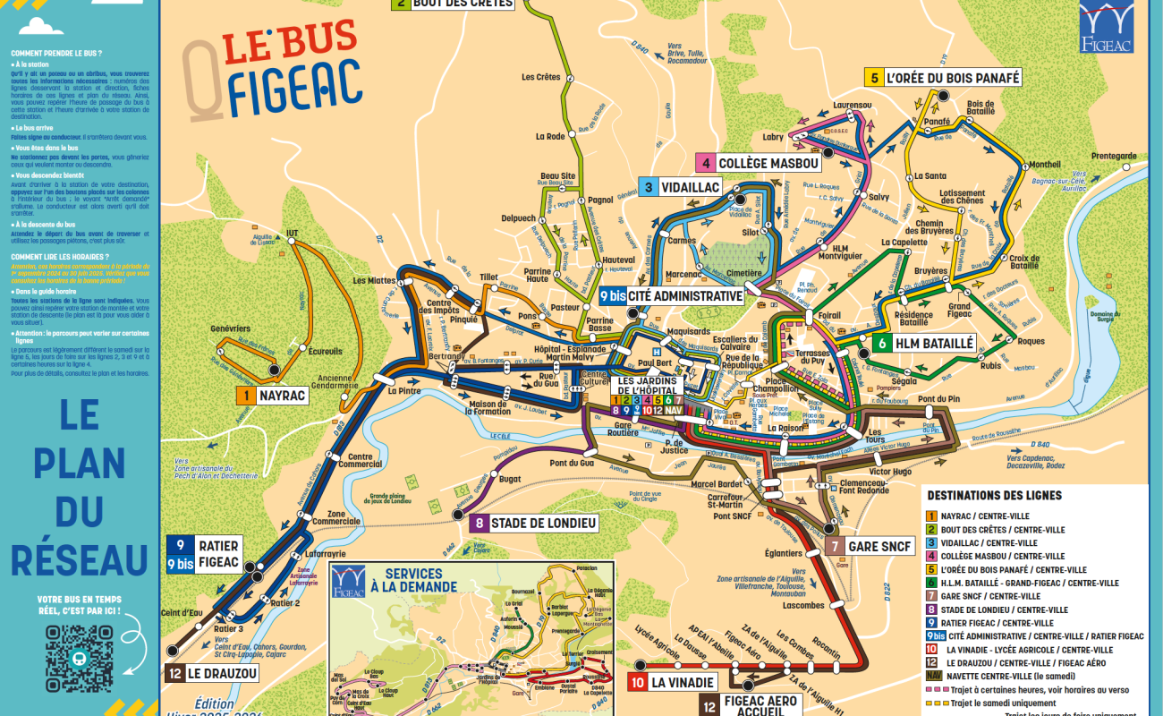 carte du bus de figeac